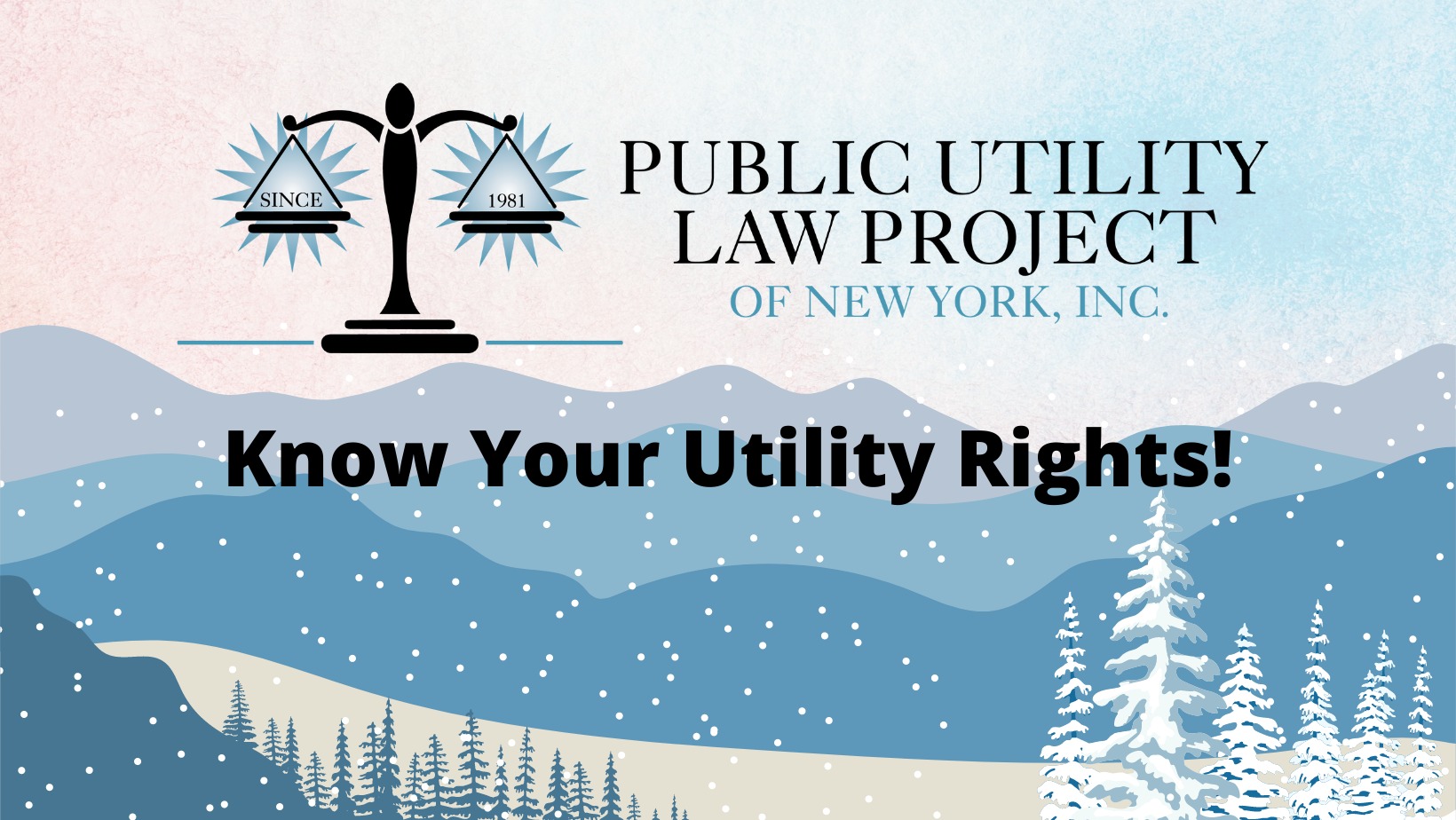 Flier reading "Know Your Utility Rights"